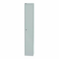 Bisley Garderobenschrank Office, 1 Abteil, 1 Fach, T 305 mm, Farbe lichtgrau