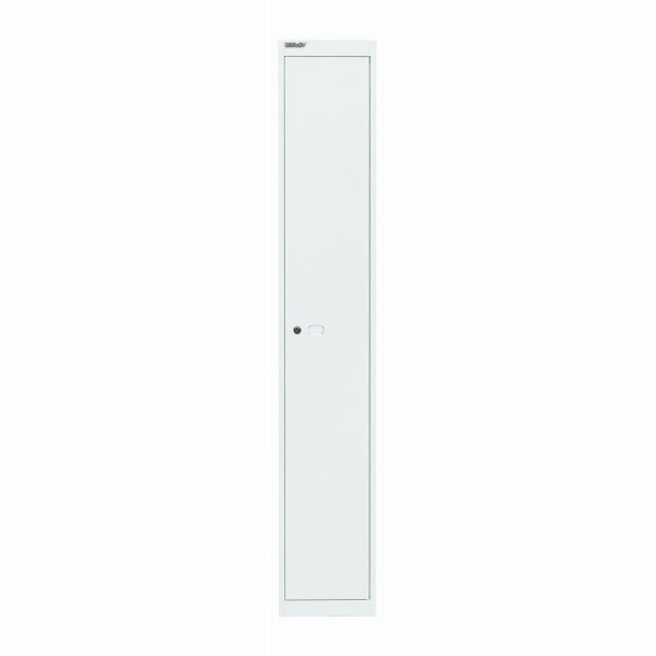 Bisley Garderobenschrank Office, 1 Abteil, 1 Fach, T 305 mm, Farbe verkehrsweiß