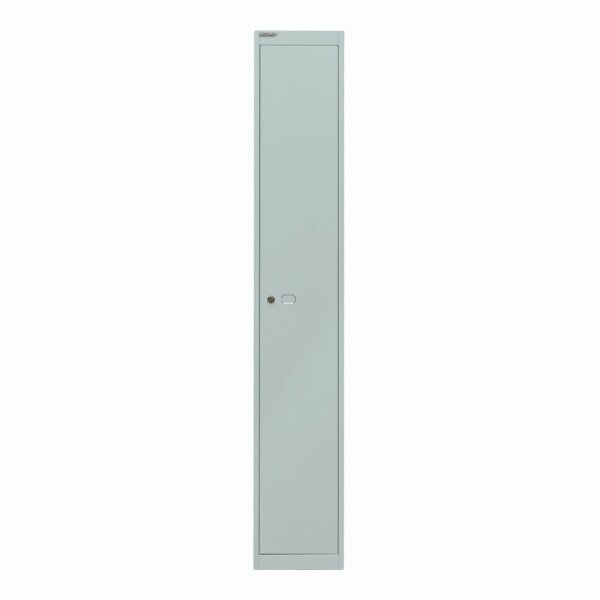 Bisley Garderobenschrank Office, 1 Abteil, 1 Fach, T 457 mm, Farbe lichtgrau
