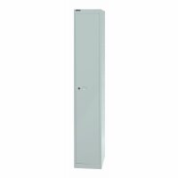 Bisley Garderobenschrank Office, 1 Abteil, 1 Fach, T 457 mm, Farbe lichtgrau