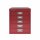 Bisley MultiDrawer™, 12er Serie, 5 Schubladen à H 51 mm, DIN A4, Farbe: kardinalrot