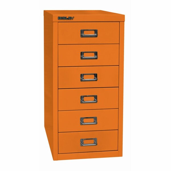 Bisley MultiDrawer™, 29er Serie, DIN A4, 6 Schubladen, Farbe orange