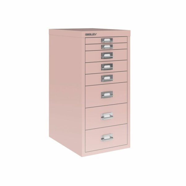 Bisley MultiDrawer™, 29er Serie, DIN A4, 8 Schubladen, Farbe pastellpink