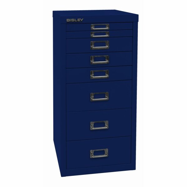 Bisley MultiDrawer™, 29er Serie, DIN A4, 8 Schubladen, Farbe oxfordblau