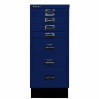 Bisley MultiDrawer™, 29er Serie mit Sockel, DIN A4, 8 Schubladen, Farbe oxfordblau