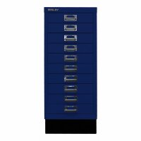 Bisley MultiDrawer™, 29er Serie mit Sockel, DIN A4, 10 Schubladen, Farbe oxfordblau