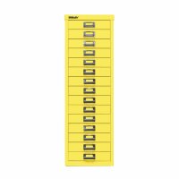 Bisley MultiDrawer™, 39er Serie, DIN A4, 15 Schubladen, Farbe zinkgelb