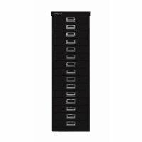 Bisley MultiDrawer™, 39er Serie, DIN A4, 15 Schubladen, Farbe schwarz