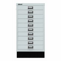 Bisley MultiDrawer™, 29er Serie mit Sockel, DIN A3, 10 Schubladen, Farbe lichtgrau