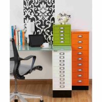 Bisley MultiDrawer™, 39er Serie mit Sockel, DIN A3, 9 Schubladen, Farbe oxfordblau