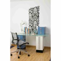 Bisley MultiDrawer™, 39er Serie mit Sockel, DIN A3, 9 Schubladen, Farbe oxfordblau
