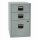 Beistellschrank PFA, 2 Universalschubladen, 1 HR-Schublade, Farbe silber