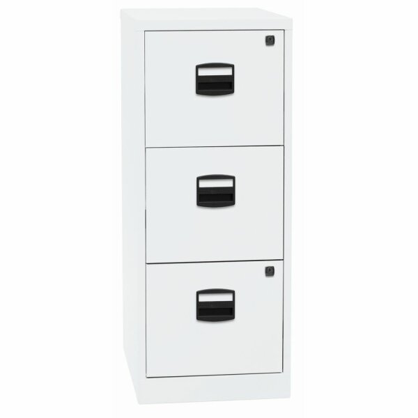 Hängeregistraturschrank PFA, 3 HR-Schubladen, Farbe verkehrsweiß