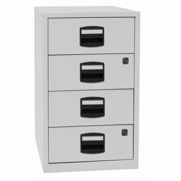 Beistellschrank PFA, 4 Universalschubladen, Farbe lichtgrau
