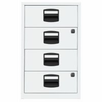 Beistellschrank PFA, 4 Universalschubladen, Farbe verkehrsweiß