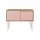 MultiRange Sideboard, Nussbaum, Schiebetüren aus Stahl, 4 Stahlfüße, Maße: H 752 x B 1000 x T 450 mm, Farbe: nussbaum/pastellpink