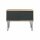 MultiRange Sideboard, natürliche Eiche, Schiebetüren aus Stahl, 4 Stahlfüße, Maße: H 752 x B 1000 x T 450 mm, Farbe: natürliche Eiche/anthrazitgrau