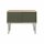 MultiRange Sideboard, natürliche Eiche, Schiebetüren aus Stahl, 4 Stahlfüße, Maße: H 752 x B 1000 x T 450 mm, Farbe: natürliche Eiche/olivgrün