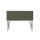 MultiRange Sideboard, weiß, Schiebetüren aus Stahl, 4 Stahlfüße, Maße: H 752 x B 1000 x T 450 mm, Farbe: weiß/olivgrün