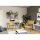 Poise Sideboard, Plywood, Schiebetüren in verkehrsweiß, 4 Füße aus Eiche, H 621 x B 1000 x 450 mm