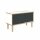 Poise Sideboard, Plywood, Schiebetüren in anthrazitgrau, 4 Füße aus Eiche, H 621 x B 1000 x 450 mm