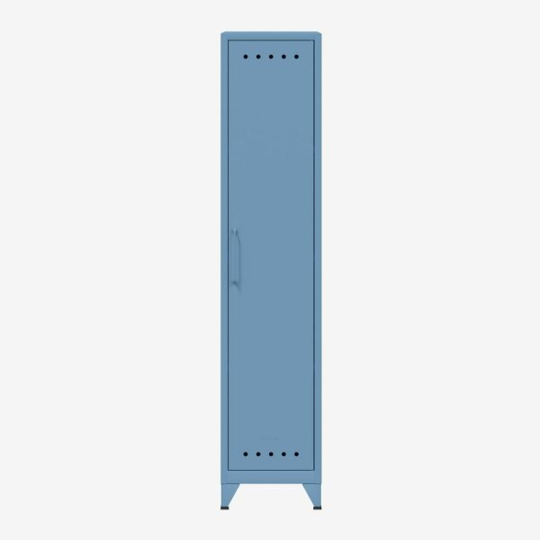 Bisley Fern Locker Garderobenschrank mit drei festen Fachböden, 1800x380x510mm (HxBxT), 605 blau