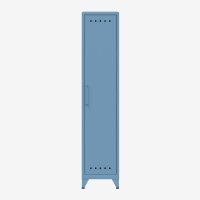 Bisley Fern Locker Garderobenschrank mit drei festen Fachböden, 1800x380x510mm (HxBxT), 605 blau