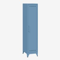 Bisley Fern Locker Garderobenschrank mit drei festen Fachböden, 1800x380x510mm (HxBxT), 605 blau