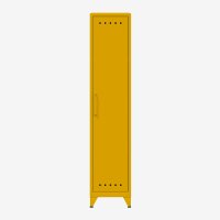 Bisley Fern Locker Garderobenschrank mit drei festen Fachböden, 1800x380x510mm (HxBxT), 642 sunflower