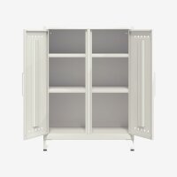 Bisley Fern Middle Sideboard, mit zwei festen Fachböden, 1100x800x400mm (HxBxT), 696 verkehrsweiß