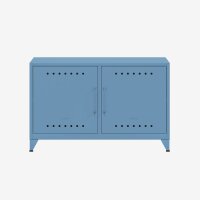 Bisley Fern Cabby Sideboard, mit einem festen Fachboden, 725x1140x400mm (HxBxT), 605 blau