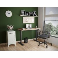 Bisley Bürodrehstuhl Bali, Netzrücken, Sitz gepolstert, Aluminiumfußkreuz, Armlehne