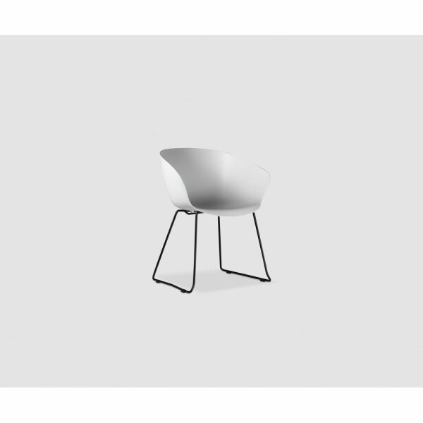 Besucherstuhl Stay, Kunststoffschale, Kufengestell, 2er-Set
