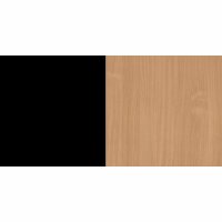 Bisley Mehrzwecktisch, rechteckig, Gestell aus Stahl, 30 x 30 mm, pulverbeschichtet, Farbe: 333 schwarz; Tischplatte 19 mm, melaminharzbeschichtet, hochabriebsfest, Dekor: BC buche; Maße: H 740 x B 1200 x T 800 mm