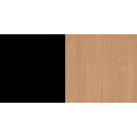 Bisley Mehrzwecktisch, rechteckig, Gestell aus Stahl, 30 x 30 mm, pulverbeschichtet, Farbe: 333 schwarz; Tischplatte 19 mm, melaminharzbeschichtet, hochabriebsfest, Dekor: BC buche; Maße: H 740 x B 1600 x T 800 mm