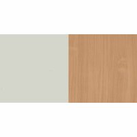 Bisley Klapptisch, rechteckig, mit Einrastfunktion/Verstellsperre, Gestell aus Stahl, pulverbeschichtet, Farbe: 300 aluminium; Tischplatte 19 mm, melaminharzbeschichtet, hochabriebsfest, Dekor: BC buche; Maße: H 740 x B 1200 x T 700 mm
