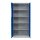 G-Office Gürkan FLC.19/N Flügeltürenschrank, 195 x 92 x 42 cm (HxBxT), 7035 Lichtgrau, 5010 Enzianblau, Eurolock-Griff