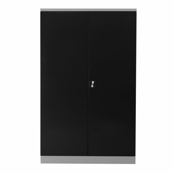 G-Office Gürkan FLC.192/N Flügeltürenschrank, 195 x 120 x 42 cm (HxBxT), 7035 Lichtgrau, 7016 Anthrazit, Eurolock-Griff