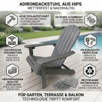 Adirondack Gartenstuhl dunkelgrau – wetterfest aus...