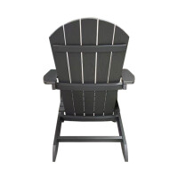 Adirondack Stuhl, dunkelgrau, hochschlagfester Kunststoff