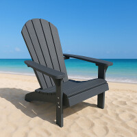 Adirondack Stuhl, dunkelgrau, hochschlagfester Kunststoff