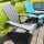 Adirondack Gartenstuhl dunkelgrau hochwertige Holzoptik – stabil & wetterfest aus Kunststoff, perfekt für Terrasse, Balkon & Garten