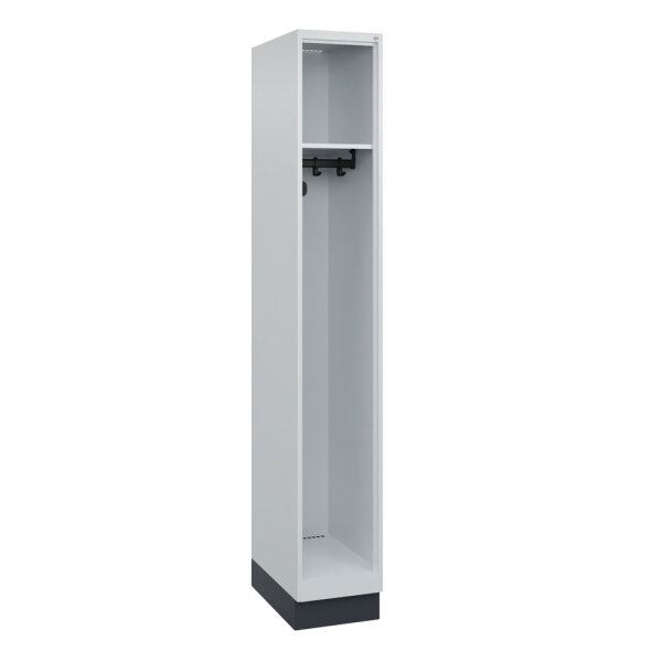 C+P Feuerwehrspind Expert, 1 Abteil, 1850x300x500 mm ohne Helmhalter, RAL 7035 lichtgrau, Sockel