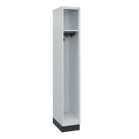 C+P Feuerwehrspind Expert, 1 Abteil, 1850x300x500 mm ohne Helmhalter, RAL 7035 lichtgrau, Sockel