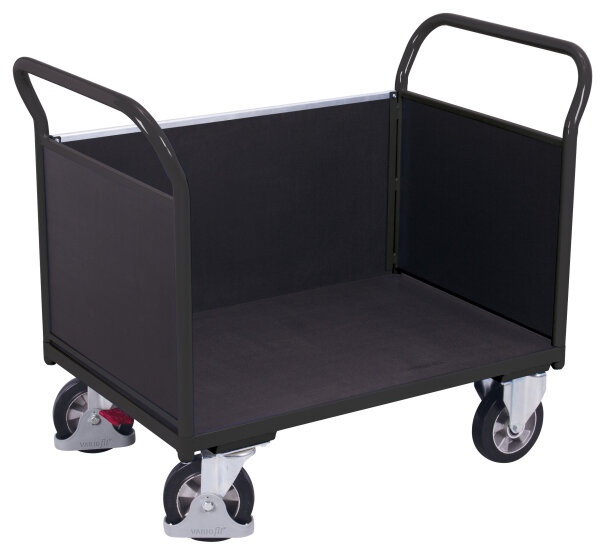 VARIOfit Dreiwandwagen mit Siebdruckplatte, 1395 x 800 x 1015 mm (BxTxH)