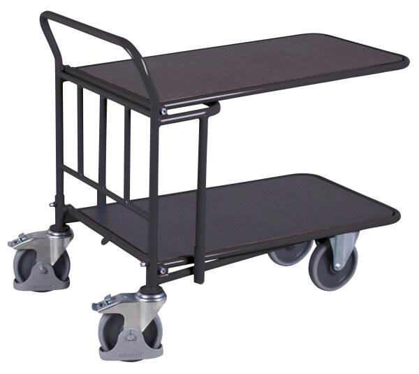 VARIOfit C+C Wagen mit 2 Ladeflächen aus Siebdruckplatte, 1140 x 840 x 1005 mm (BxTxH)