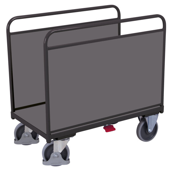 VARIOfit Seitenbügelwagen mit Holzwänden, 1260 x 800 x 1045 mm (BxTxH)
