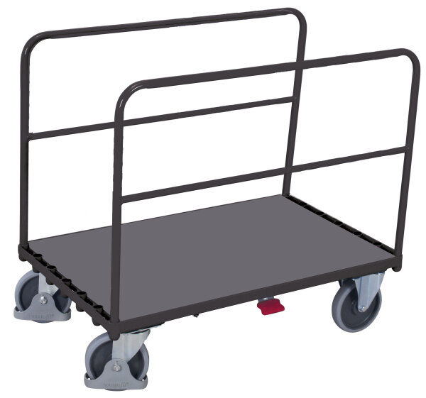 VARIOfit Rohrbügelwagen mit 2 Rohrbügeln, 1150 x 700 x 1040 mm (BxTxH)