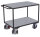 VARIOfit Schwerer Tischwagen mit 2 Zinkblechladeflächen, 1390 x 800 x 920 mm (BxTxH)