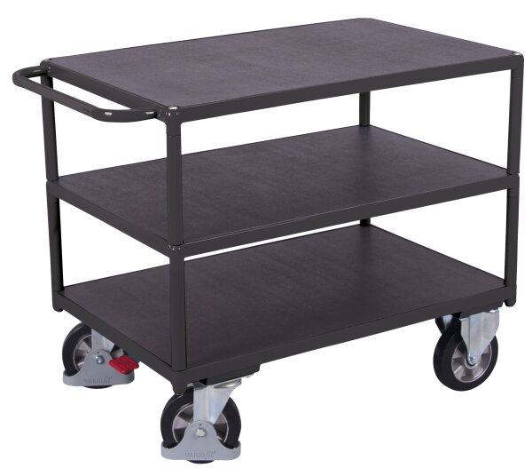 VARIOfit Schwerlast Tischwagen mit 3 Ladeflächen, 1190 x 700 x 925 mm (BxTxH)